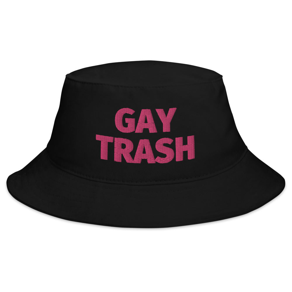 Black Gay Trash Bucket Hat by Queer In The World Originals sold by Queer In The World: The Shop - LGBT Merch Fashion