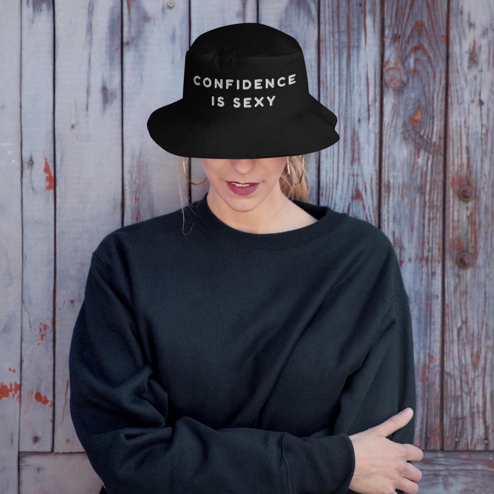 Black Confidence Is Sexy Bucket Hat by Queer In The World Originals sold by Queer In The World: The Shop - LGBT Merch Fashion