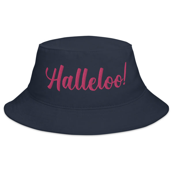 Navy Halleloo! Bucket Hat by Queer In The World Originals sold by Queer In The World: The Shop - LGBT Merch Fashion