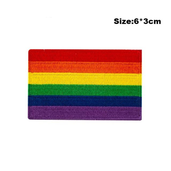  Gay Pride Flag Iron On Embroidered Patch by Queer In The World sold by Queer In The World: The Shop - LGBT Merch Fashion