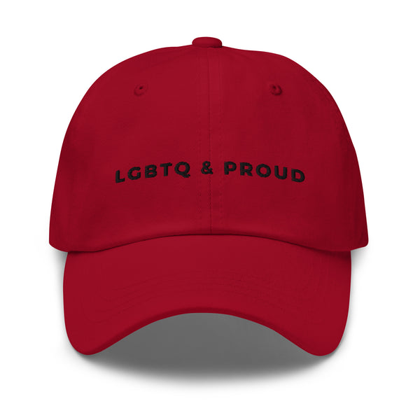 Cranberry LGBTQ & Proud Cap by Queer In The World Originals sold by Queer In The World: The Shop - LGBT Merch Fashion