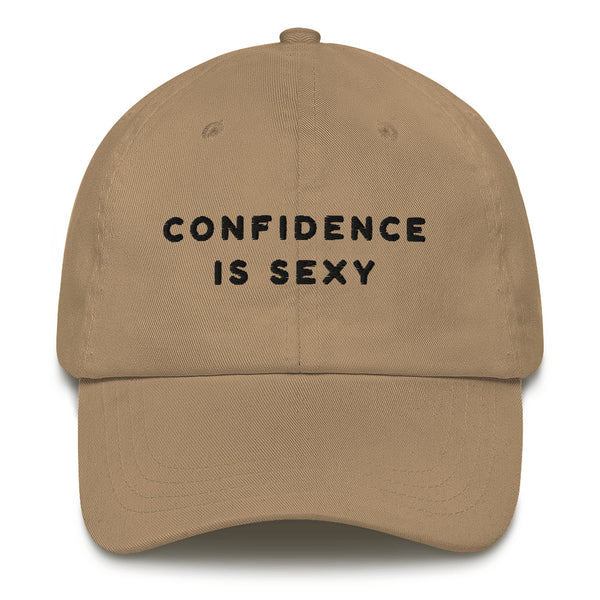 Khaki Confidence Is Sexy Cap by Queer In The World Originals sold by Queer In The World: The Shop - LGBT Merch Fashion