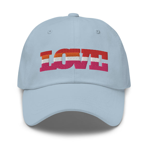 Light Blue Lesbian Love Cap by Queer In The World Originals sold by Queer In The World: The Shop - LGBT Merch Fashion