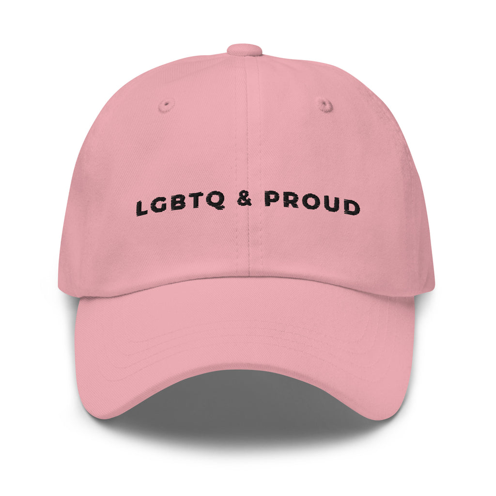 Pink LGBTQ & Proud Cap by Queer In The World Originals sold by Queer In The World: The Shop - LGBT Merch Fashion