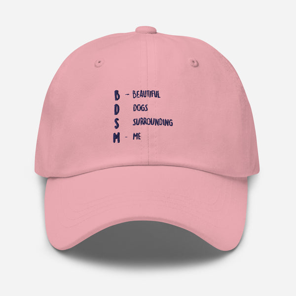 Pink BDSM (Beautiful Dogs Surrounding Me) Cap by Queer In The World Originals sold by Queer In The World: The Shop - LGBT Merch Fashion