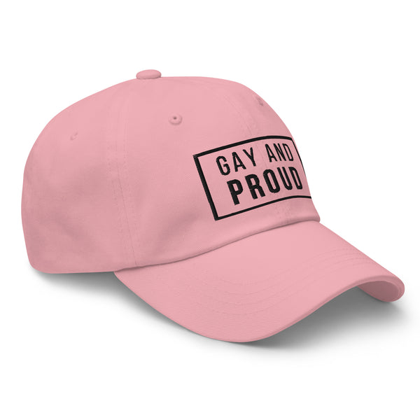 Pink Gay And Proud Cap by Queer In The World Originals sold by Queer In The World: The Shop - LGBT Merch Fashion