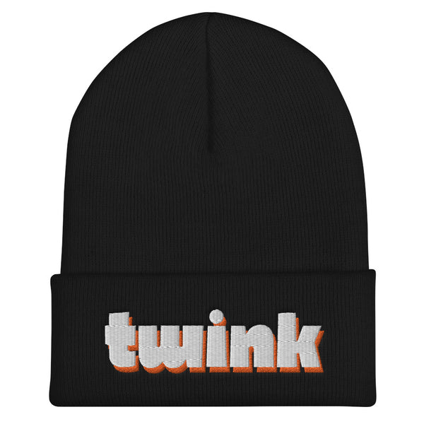 Black Twink Cuffed Beanie by Queer In The World Originals sold by Queer In The World: The Shop - LGBT Merch Fashion