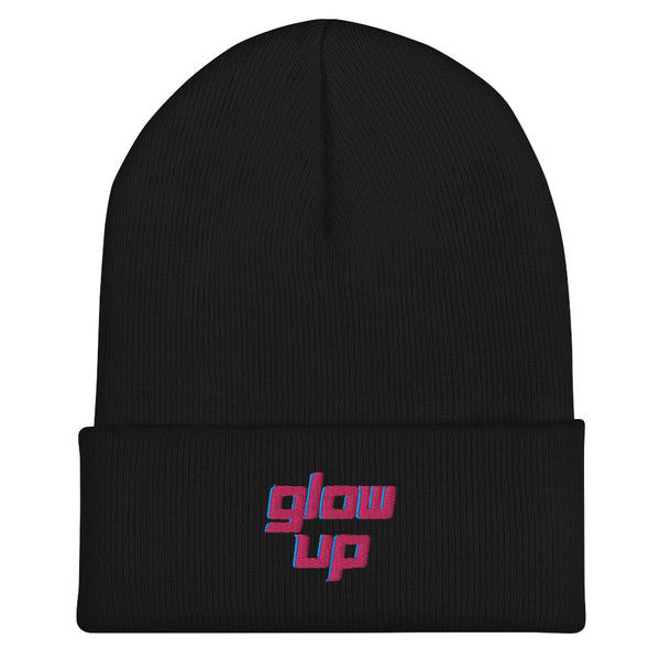Black Glow Up Cuffed Beanie by Queer In The World Originals sold by Queer In The World: The Shop - LGBT Merch Fashion