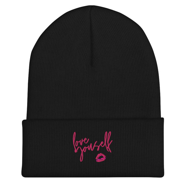 Black Love Yourself! Cuffed Beanie by Queer In The World Originals sold by Queer In The World: The Shop - LGBT Merch Fashion