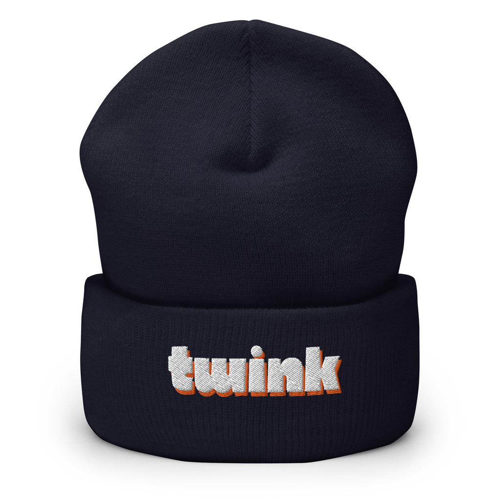 Navy Twink Cuffed Beanie by Queer In The World Originals sold by Queer In The World: The Shop - LGBT Merch Fashion