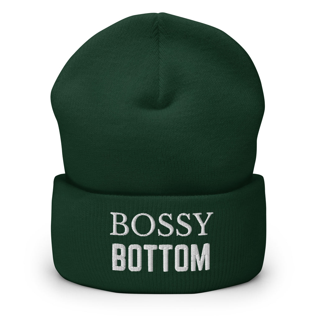 Spruce Bossy Bottom Cuffed Beanie by Queer In The World Originals sold by Queer In The World: The Shop - LGBT Merch Fashion