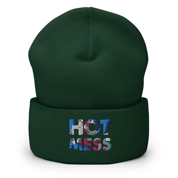 Spruce Hot Mess Cuffed Beanie by Queer In The World Originals sold by Queer In The World: The Shop - LGBT Merch Fashion