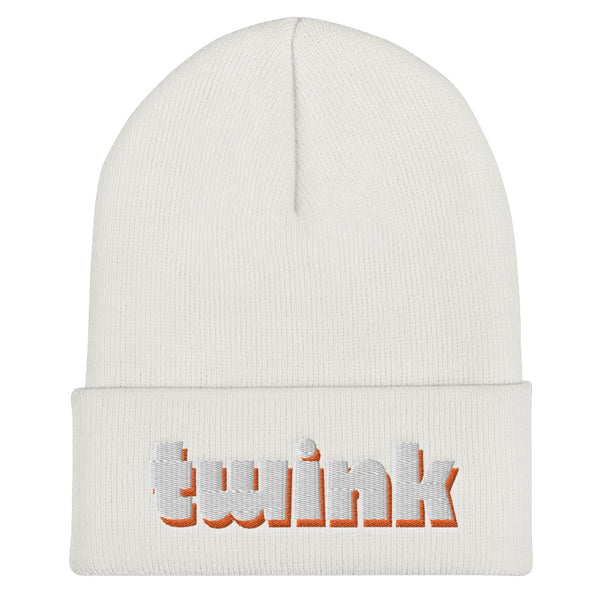 White Twink Cuffed Beanie by Queer In The World Originals sold by Queer In The World: The Shop - LGBT Merch Fashion