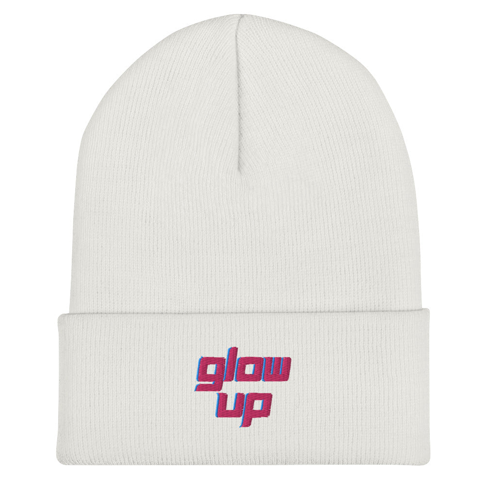 White Glow Up Cuffed Beanie by Queer In The World Originals sold by Queer In The World: The Shop - LGBT Merch Fashion