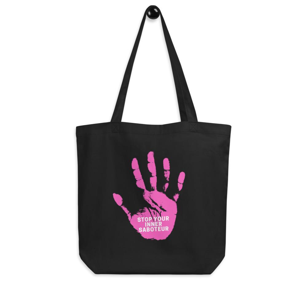 Black Stop Your Inner Saboteur Eco Tote Bag by Queer In The World Originals sold by Queer In The World: The Shop - LGBT Merch Fashion