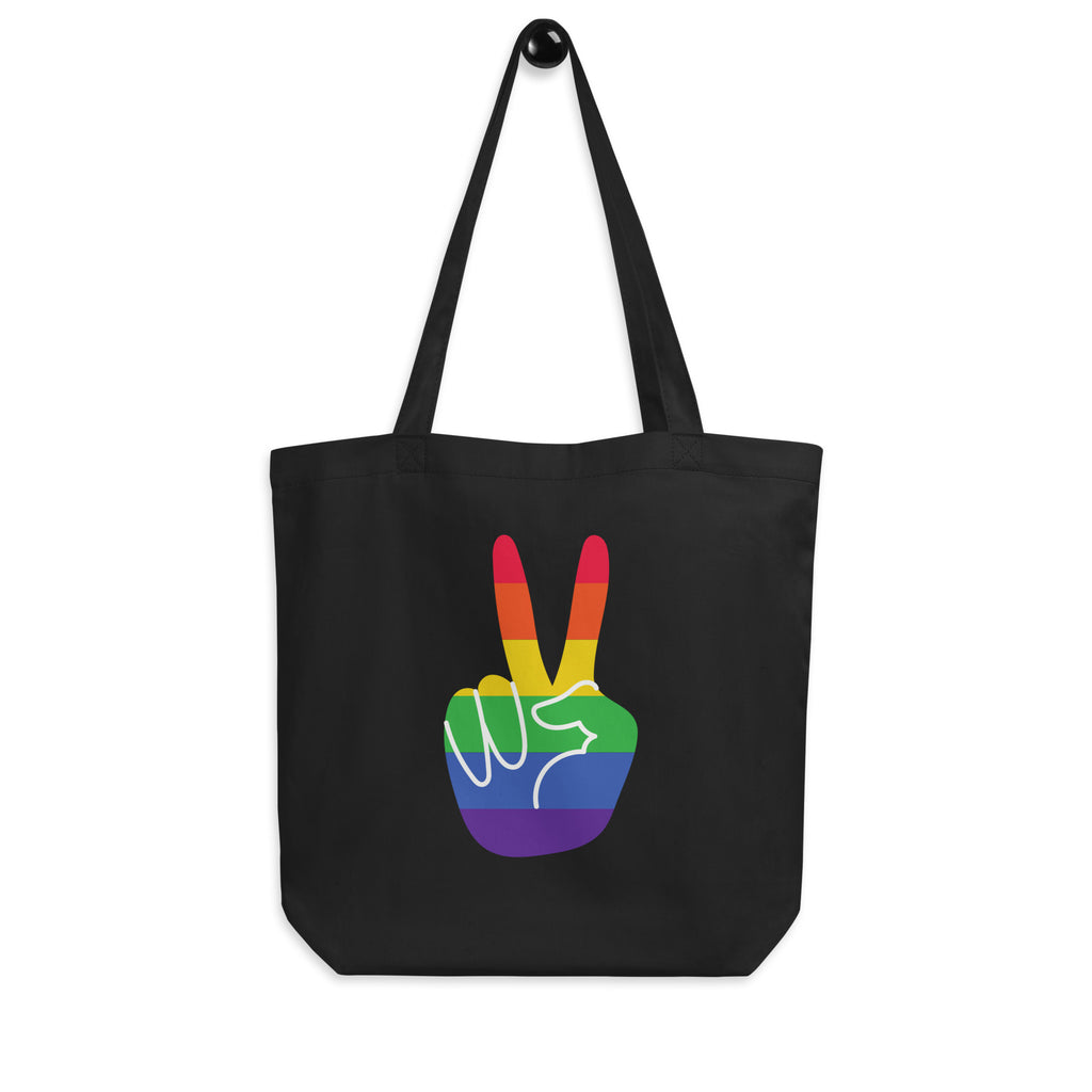 Black Gay Pride Eco Tote Bag by Queer In The World Originals sold by Queer In The World: The Shop - LGBT Merch Fashion