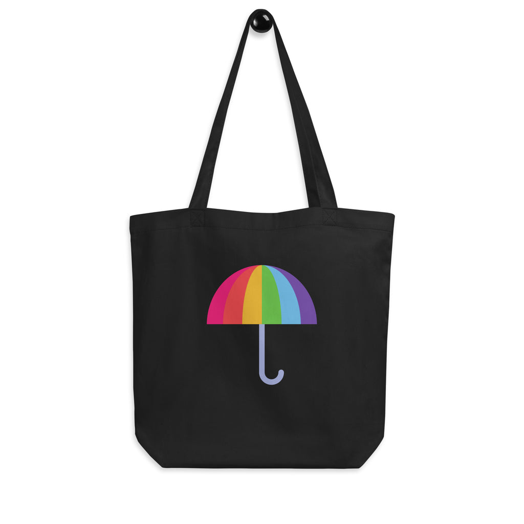 Black Gay Umbrella Eco Tote Bag by Queer In The World Originals sold by Queer In The World: The Shop - LGBT Merch Fashion