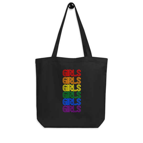 Black Girls Girls Girls Eco Tote Bag by Queer In The World Originals sold by Queer In The World: The Shop - LGBT Merch Fashion