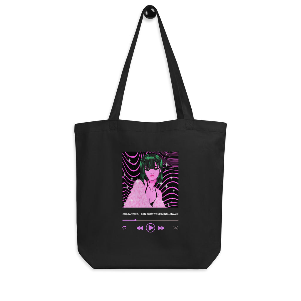 Black Guaranteed, I Can Blow Your Mind...mwah! Eco Tote Bag by Queer In The World Originals sold by Queer In The World: The Shop - LGBT Merch Fashion