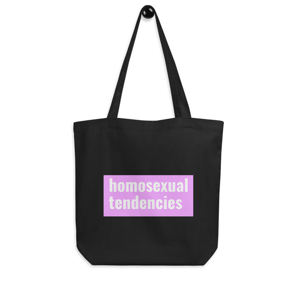 Black Homosexual Tendencies Eco Tote Bag by Queer In The World Originals sold by Queer In The World: The Shop - LGBT Merch Fashion