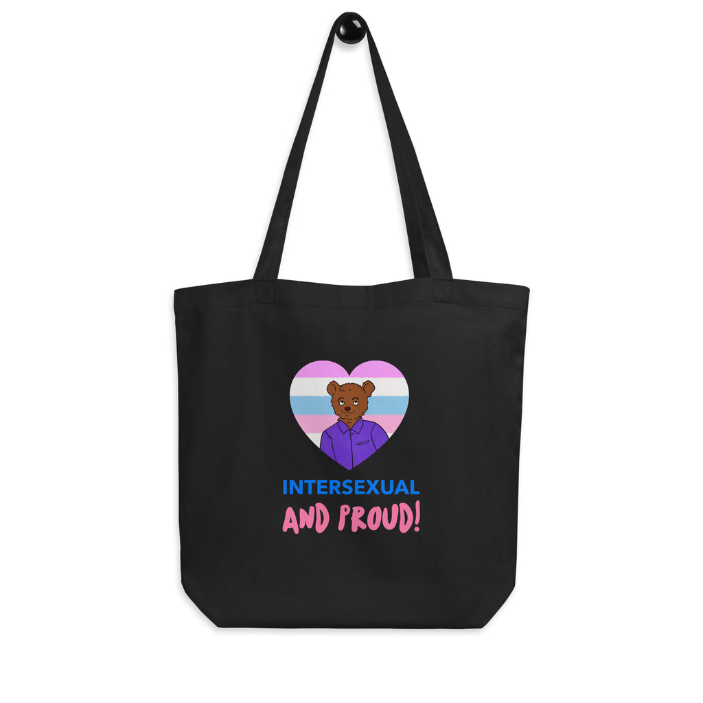 Black Intersexual And Proud Eco Tote Bag by Queer In The World Originals sold by Queer In The World: The Shop - LGBT Merch Fashion