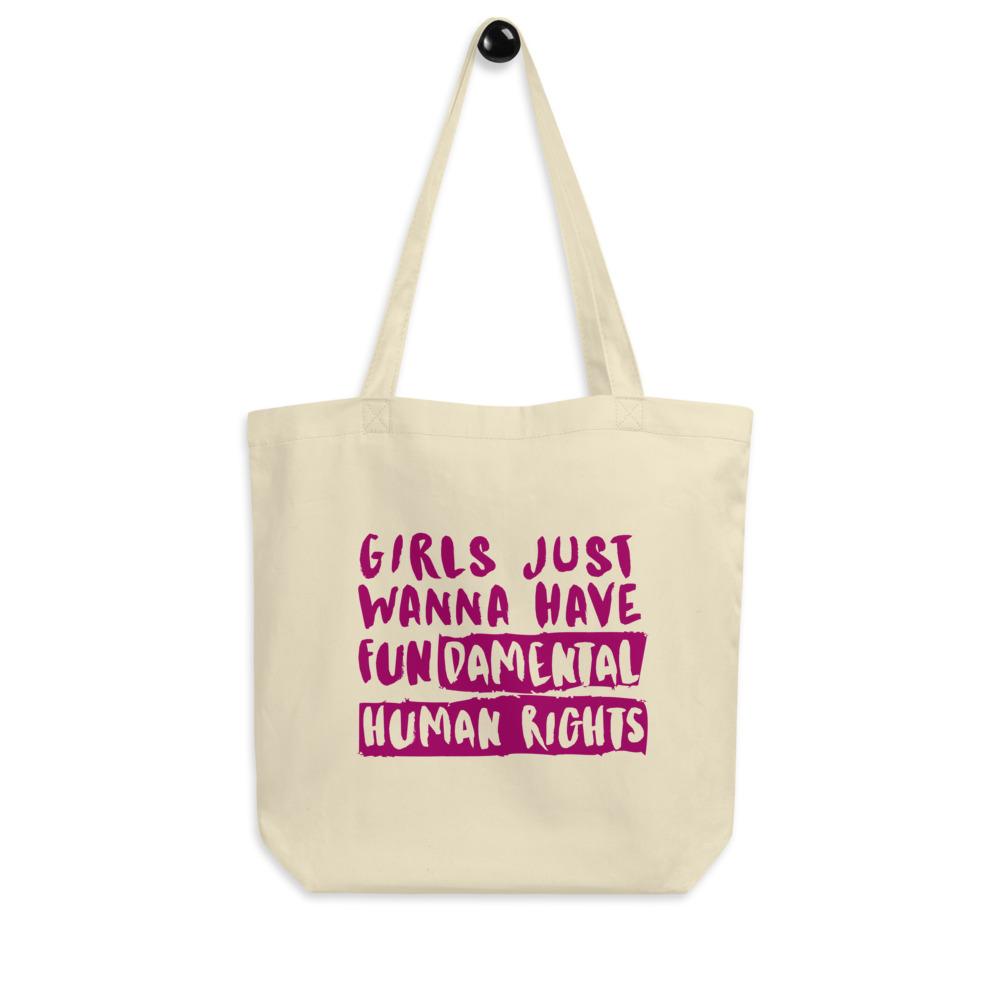  Girls Just Wanna Have Fundamental Human Rights Eco Tote Bag by Queer In The World Originals sold by Queer In The World: The Shop - LGBT Merch Fashion