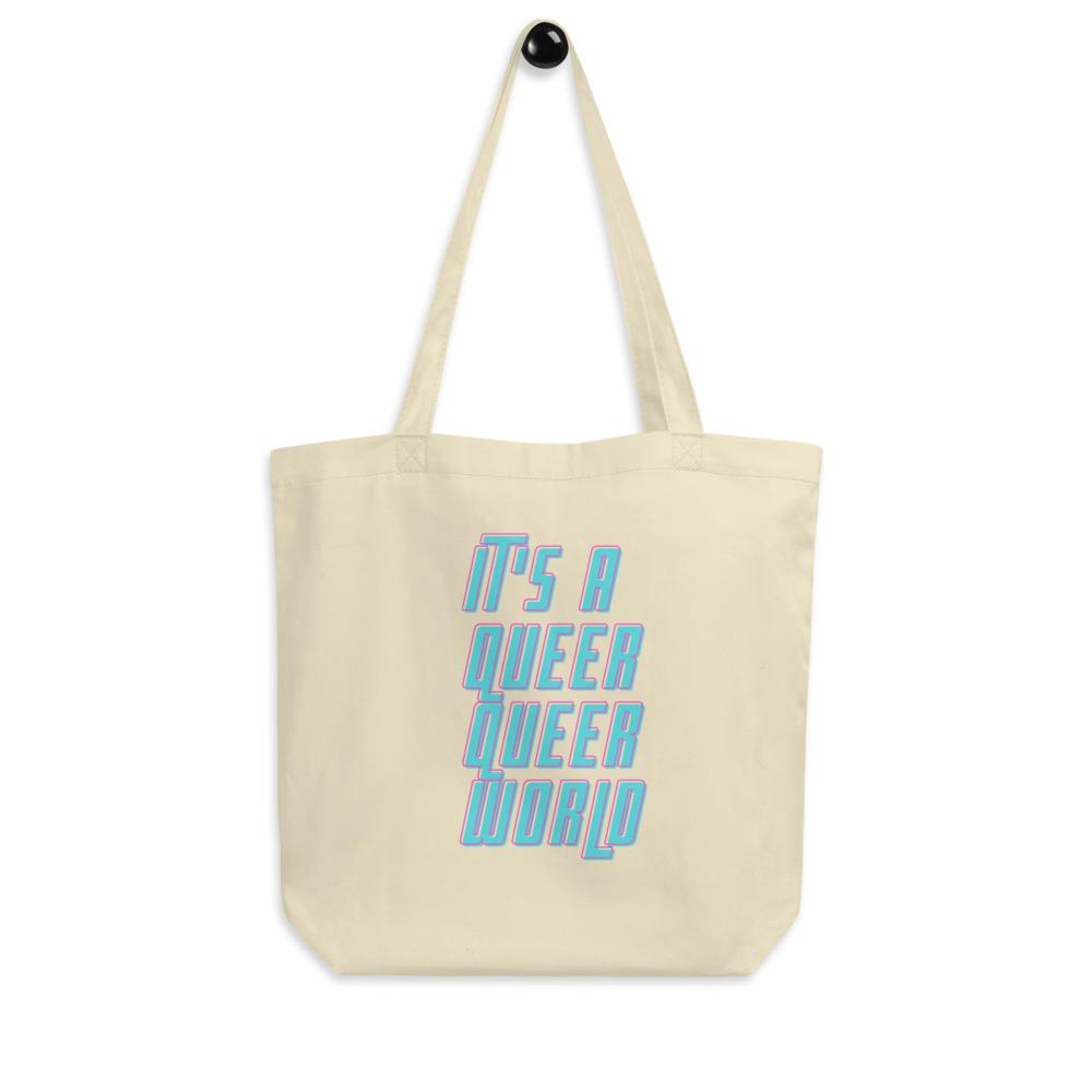 Oyster It's A Queer Queer World Eco Tote Bag by Queer In The World Originals sold by Queer In The World: The Shop - LGBT Merch Fashion
