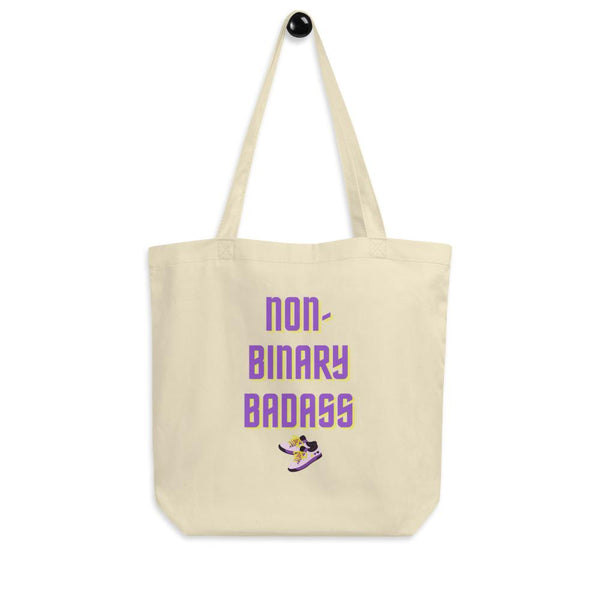 Oyster Non-Binary Badass Eco Tote Bag by Queer In The World Originals sold by Queer In The World: The Shop - LGBT Merch Fashion