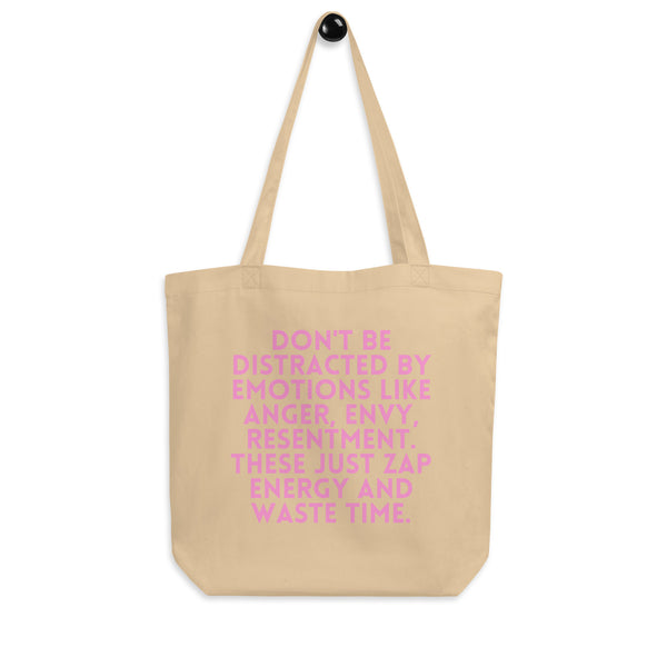 Oyster Don't Be Distracted By Emotions Eco Tote Bag by Queer In The World Originals sold by Queer In The World: The Shop - LGBT Merch Fashion