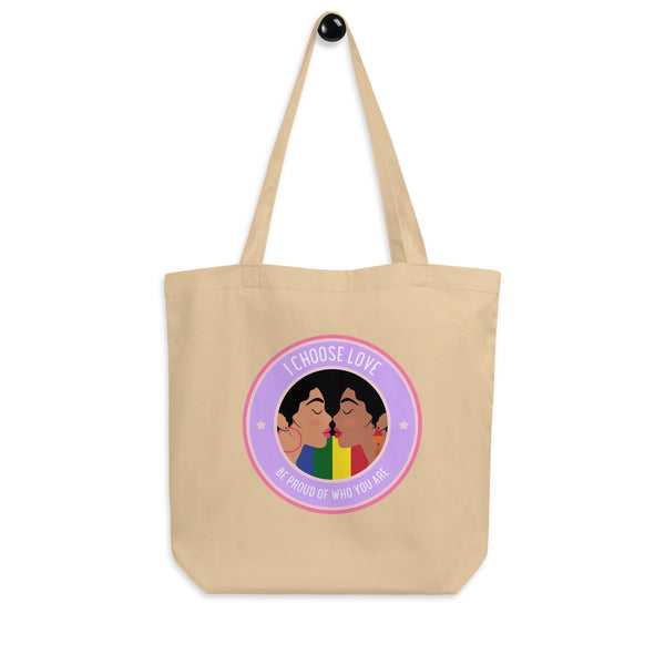 Oyster I Choose Love Eco Tote Bag by Queer In The World Originals sold by Queer In The World: The Shop - LGBT Merch Fashion