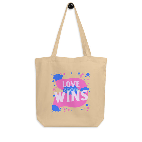 Oyster Love Always Wins Eco Tote Bag by Queer In The World Originals sold by Queer In The World: The Shop - LGBT Merch Fashion