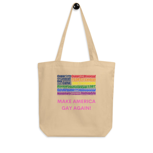 Oyster Make America Gay Again! Eco Tote Bag by Queer In The World Originals sold by Queer In The World: The Shop - LGBT Merch Fashion