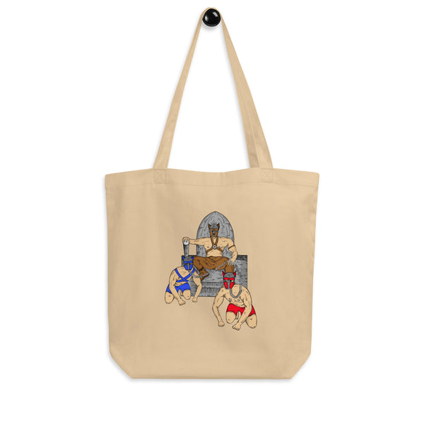 Oyster Pup Play Eco Tote Bag by Queer In The World Originals sold by Queer In The World: The Shop - LGBT Merch Fashion