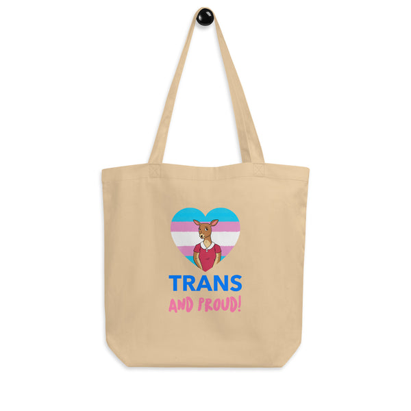 Oyster Trans And Proud Eco Tote Bag by Queer In The World Originals sold by Queer In The World: The Shop - LGBT Merch Fashion