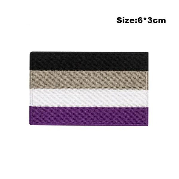  Asexual Flag Iron On Embroidered Patch by Queer In The World sold by Queer In The World: The Shop - LGBT Merch Fashion