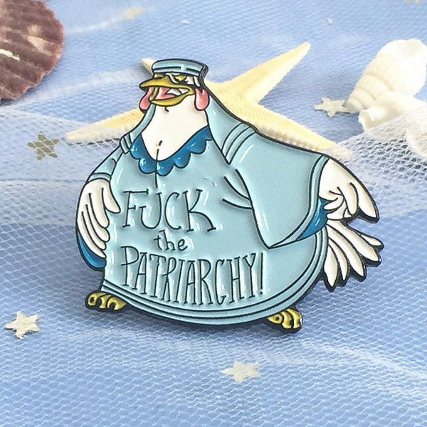  Fuck the Patriarchy Enamel Pin by Oberlo sold by Queer In The World: The Shop - LGBT Merch Fashion