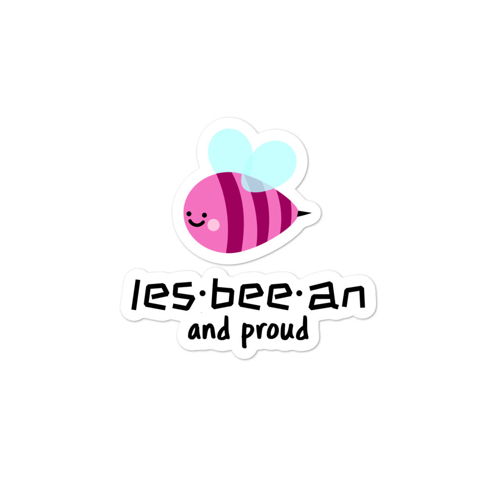  Les-Bee-An And Proud Bubble-Free Stickers by Queer In The World Originals sold by Queer In The World: The Shop - LGBT Merch Fashion