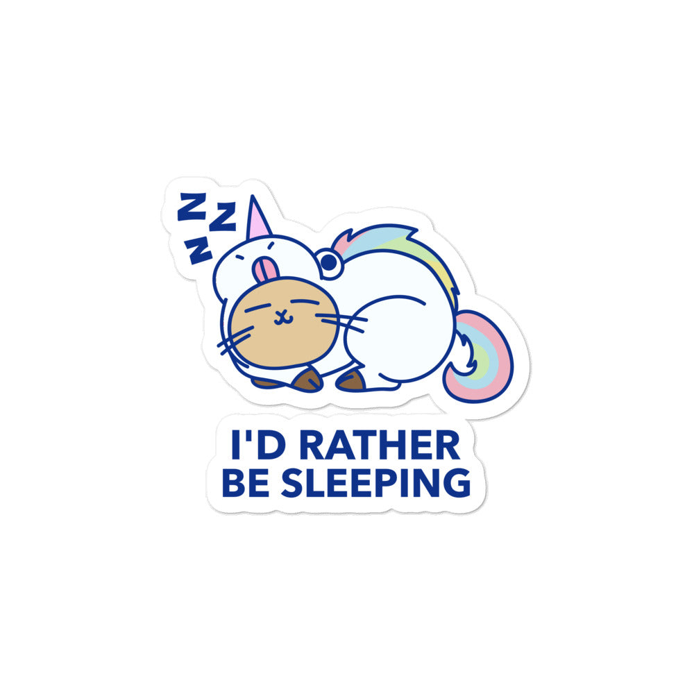  I'd Rather Be Sleeping Bubble-Free Stickers by Queer In The World Originals sold by Queer In The World: The Shop - LGBT Merch Fashion