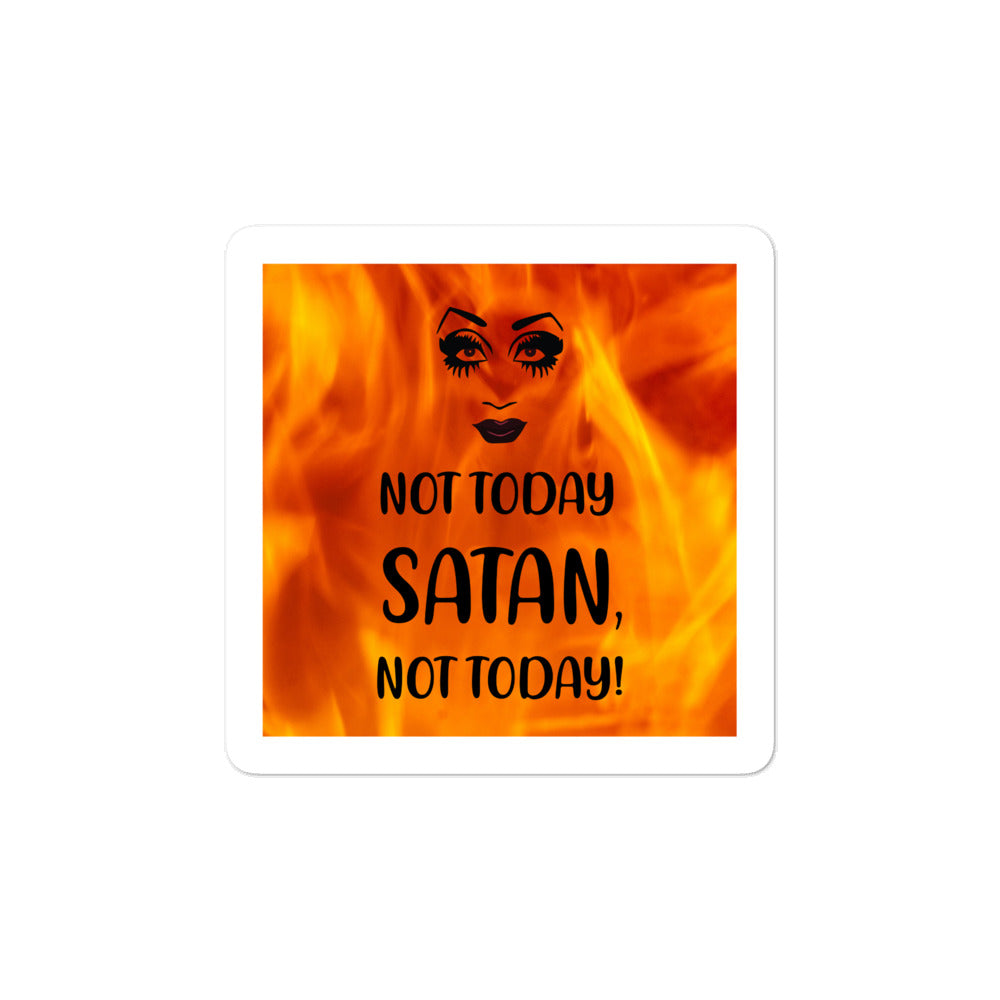  Not Today Satan Bubble-Free Stickers by Queer In The World Originals sold by Queer In The World: The Shop - LGBT Merch Fashion