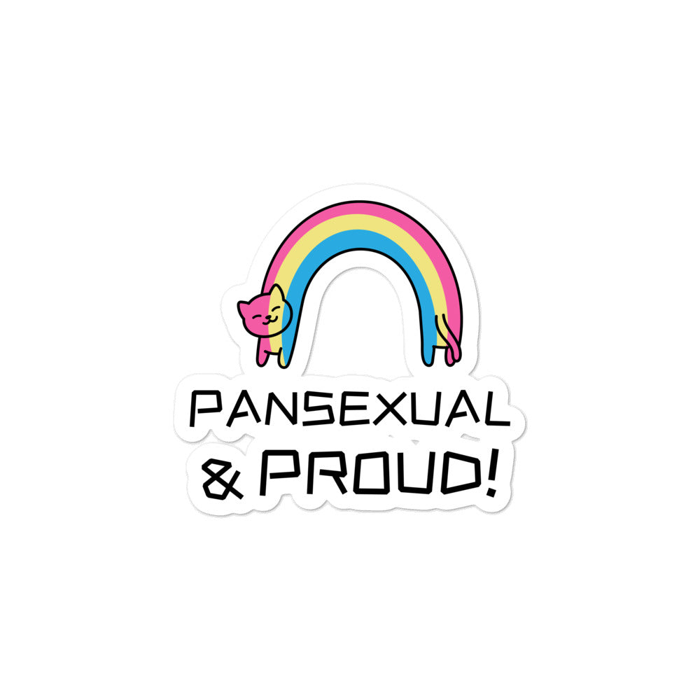  Pansexual & Proud Bubble-Free Stickers by Queer In The World Originals sold by Queer In The World: The Shop - LGBT Merch Fashion