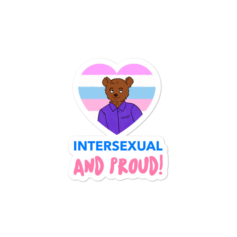  Intersexual And Proud Bubble-Free Stickers by Queer In The World Originals sold by Queer In The World: The Shop - LGBT Merch Fashion