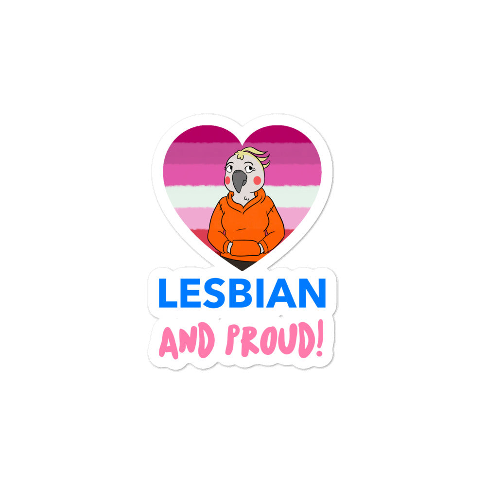 Lesbian And Proud Bubble-Free Stickers – Queer In The World: The Shop