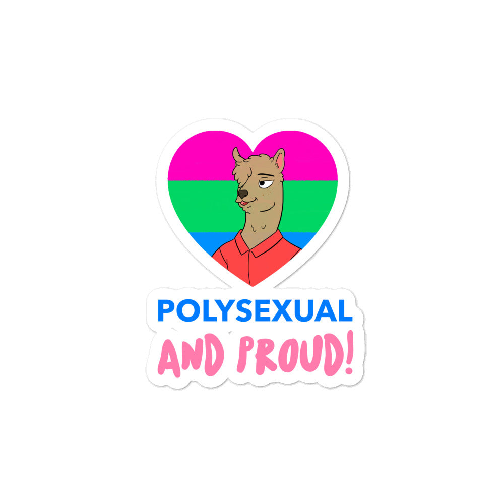  Polysexual And Proud Bubble-Free Stickers by Queer In The World Originals sold by Queer In The World: The Shop - LGBT Merch Fashion