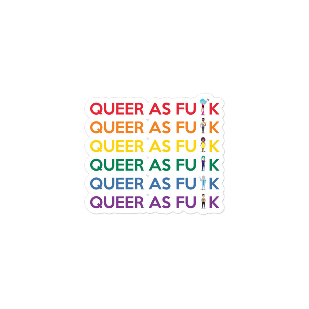  Queer As Fu#k Bubble-Free Stickers by Queer In The World Originals sold by Queer In The World: The Shop - LGBT Merch Fashion