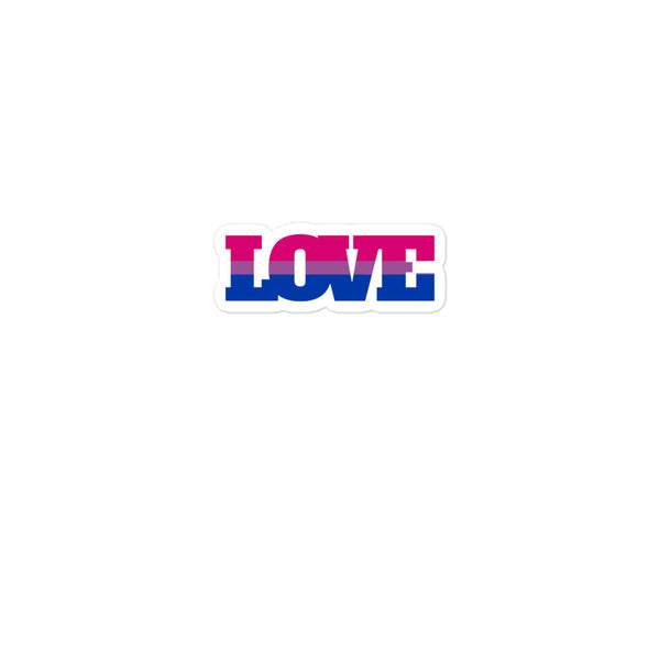  Bisexual Love Bubble-Free Stickers by Queer In The World Originals sold by Queer In The World: The Shop - LGBT Merch Fashion