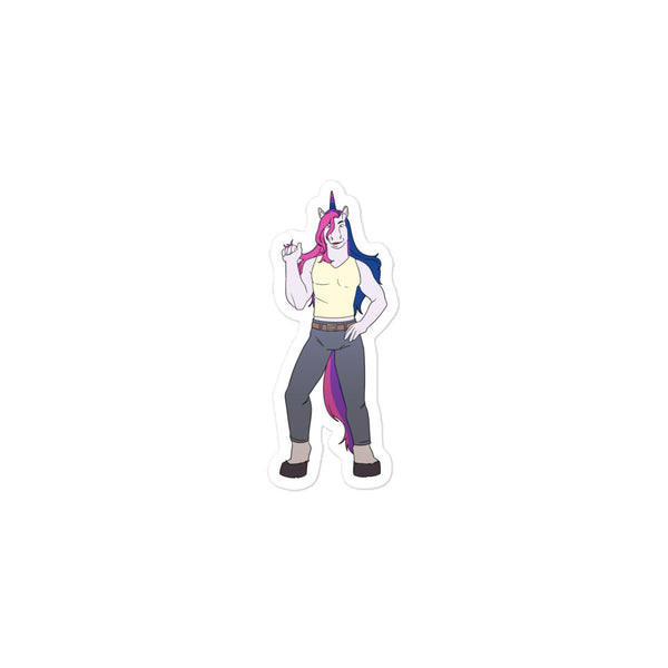  Bisexual Unicorn Bubble-Free Stickers by Queer In The World Originals sold by Queer In The World: The Shop - LGBT Merch Fashion