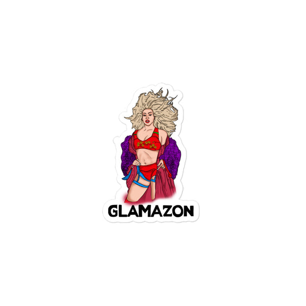  Glamazon Bubble-Free Stickers by Queer In The World Originals sold by Queer In The World: The Shop - LGBT Merch Fashion