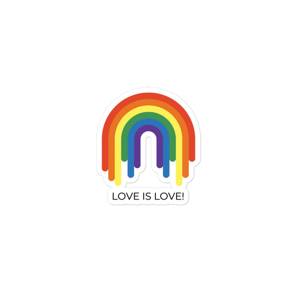  Love Is Love Rainbow Bubble-Free Stickers by Queer In The World Originals sold by Queer In The World: The Shop - LGBT Merch Fashion