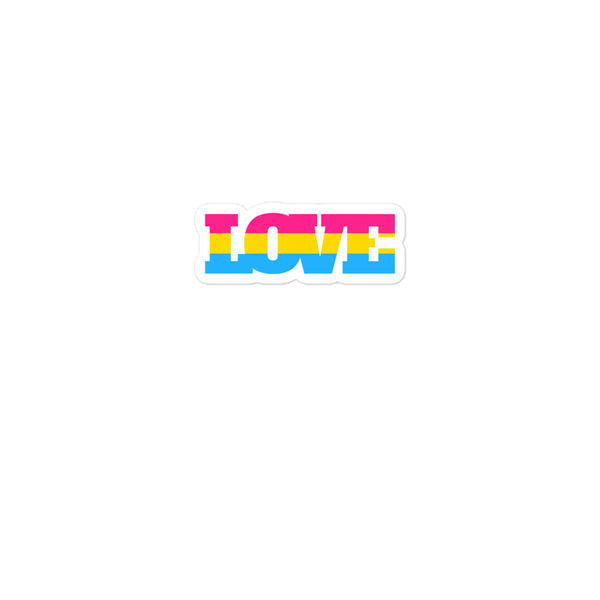  Pansexual Love Bubble-Free Stickers by Queer In The World Originals sold by Queer In The World: The Shop - LGBT Merch Fashion