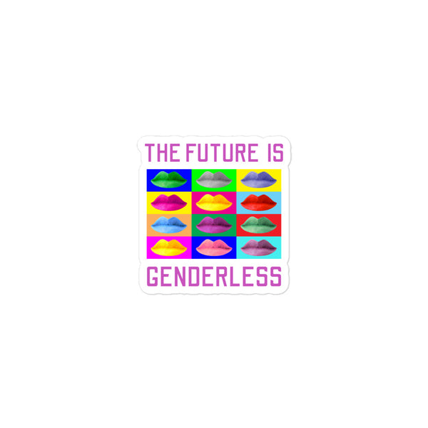  The Future Is Genderless Bubble-Free Stickers by Queer In The World Originals sold by Queer In The World: The Shop - LGBT Merch Fashion